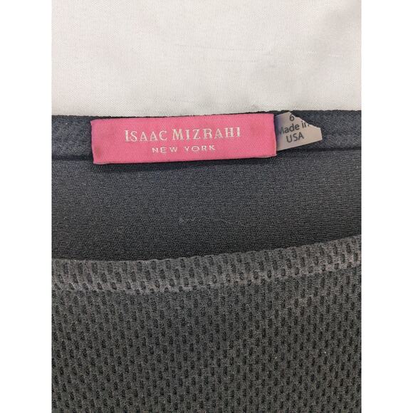 Isaac Mizrahi Little Black Dress 6 Flare ALine Simple‎ Classic Boat Neck Pleated - Picture 3 of 12